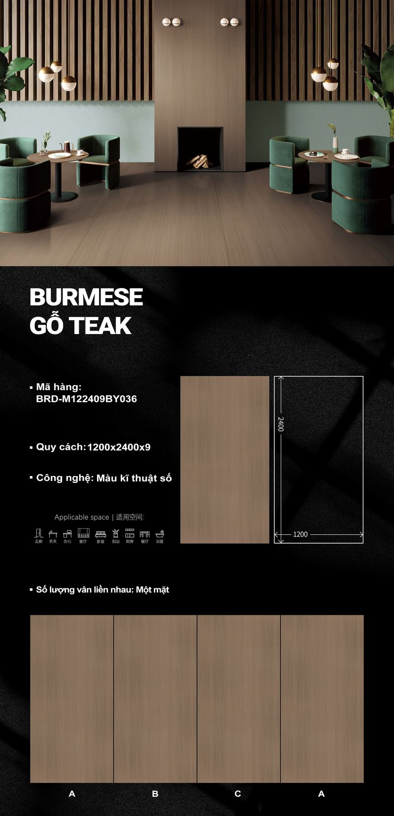 Burmese Gỗ Teak M122409BY036